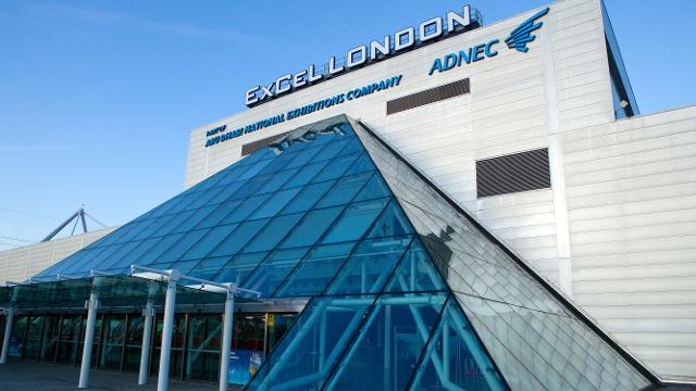 The entrance to ExCeL London.