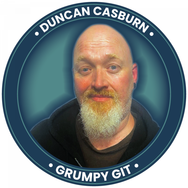 Circular Headshot of Duncan Casburn, Grumpy Gits host.