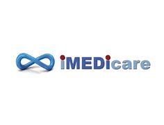 infiinity logo in blue, with dark and light blue beside it saying imedicare