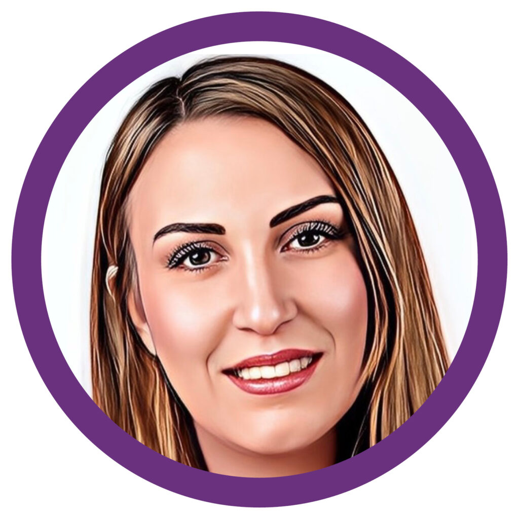 Jade Godier, co-founder of Disability Expo and CEO of RISE, cartoonised headshot photo