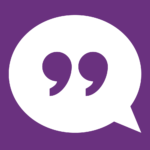 Purple speech bubble icon